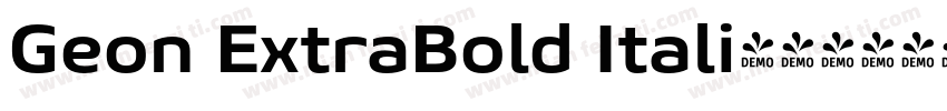 Geon ExtraBold Itali字体转换
